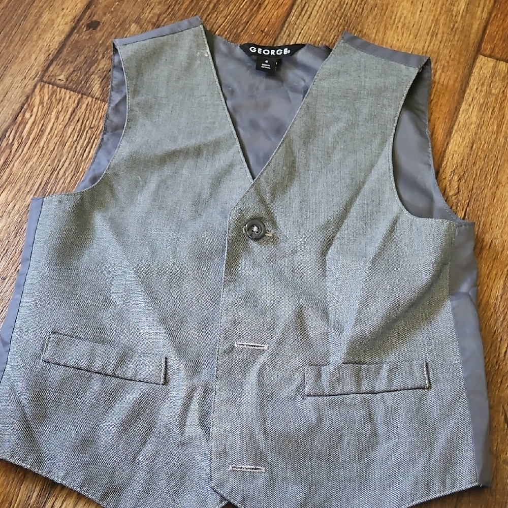 George Men's Classic Gray Suit Vest